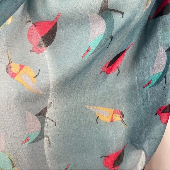 NEW Paloma Clothing Bird Print Lightweight Scarf - Picture 5 of 11
